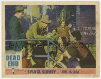 6m242 DEAD END LC 1937 Allen Jenkins watches Humphrey Bogart give advice to the Dead End Kids!