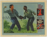 6m252 DEFIANT ONES LC #7 1958 escaped cons Tony Curtis & Sidney Poitier chained together fighting!