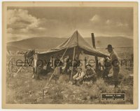 6m256 DESERT SCORPION LC 1919 bunch of cowboys under tent look at stranger approaching!