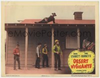 6m258 DESERT VIGILANTE LC #6 1949 Charles Starrett as the Durango Kid on roof over bad guys!