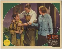 6m267 DEVIL IS A SISSY LC 1936 Peggy Conklin tells Ian Hunter to put Freddie Bartholomew to bed!