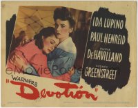 6m273 DEVOTION LC 1946 close up of pretty Ida Lupino comforting Olivia de Havilland!