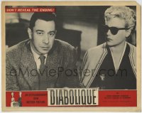 6m274 DIABOLIQUE LC 1955 close portrait of Paul Meurisse & Simone Signoret in Les Diaboliques!