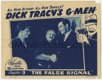6m285 DICK TRACY'S G-MEN chapter 3 LC 1939 Ralph Byrd, Chester Gould border art, False Signal!
