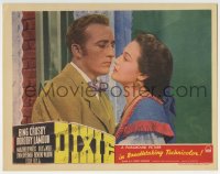 6m289 DIXIE LC #2 1943 super close up of Bing Crosby & pretty Dorothy Lamour!