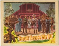 6m297 DON'T FENCE ME IN LC 1945 Roy Rogers, Dale Evans, Gabby Hayes & top cast singing by barn!