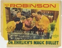 6m306 DR. EHRLICH'S MAGIC BULLET LC R1940s men gathered around unconscious Edward G. Robinson in lab!