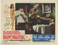 6m307 DR. GOLDFOOT & THE BIKINI MACHINE LC #3 1965 Vincent Price pours drink for Susan Hart!