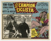 6m336 EL CAMPEON CICLISTA Spanish/US LC 1957 German Valdes as Tin-Tan, great border art!