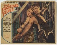 6m384 FOUR FRIGHTENED PEOPLE LC 1934 Claudette Colbert & Herbert Marshall tied back to back!