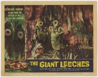 6m409 GIANT LEECHES LC #8 1959 best close up of wacky monsters in cave watching their victim!