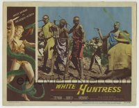 6m420 GOLDEN IVORY LC #8 R1957 White Huntress, close up of African natives attacking with spears!