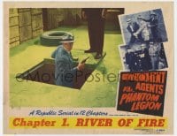 6m427 GOVERNMENT AGENTS VS. PHANTOM LEGION chapter 1 LC 1951 Walter Reed in trapdoor, River of Fire!