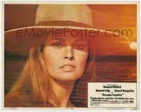 6m442 HANNIE CAULDER LC #8 1972 wonderful close up of Raquel Welch superimposed over ocean sunset!