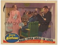 6m452 HEAD OVER HEELS IN LOVE LC 1937 Jessie Matthews holding her script by guys in control room!