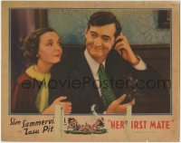 6m464 HER FIRST MATE LC 1933 William Wyler, image of Slim Summerville with phone & Zasu Pitts!