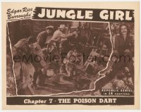 6m533 JUNGLE GIRL chapter 7 LC R1947 Tom Neal & men in barricaded building, The Poison Dart!