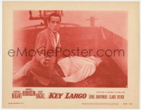 6m540 KEY LARGO LC #2 R1956 close up of Humphrey Bogart pointing gun by dead body, ultra rare!