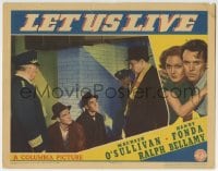 6m589 LET US LIVE LC 1939 Ralph Bellamy & police question Henry Fonda, Maureen O'Sullivan!