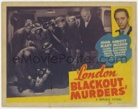 6m602 LONDON BLACKOUT MURDERS LC 1942 by Curt Siodmak, Nazi spies in England, John Abbott in art!