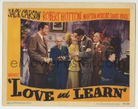 6m610 LOVE & LEARN LC #5 1947 happy Jack Carson watches pretty Martha Vickers kissed at wedding!