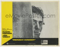 6m649 MIDNIGHT COWBOY LC #8 1969 best c/u of Dustin Hoffman as Ratso Rizzo with cigarette!