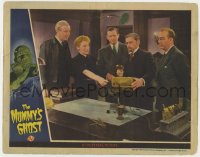 6m666 MUMMY'S GHOST LC 1944 Harry Shannon, Barton MacLane, Emmett Vogan & others examine a clue!