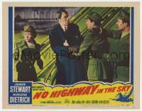 6m692 NO HIGHWAY IN THE SKY LC #4 1951 Glynis Johns in uniform by soldiers grabbing James Stewart!