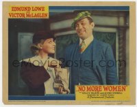 6m693 NO MORE WOMEN LC 1934 close up of big Victor McLaglen smiling at pretty Sally Blane!