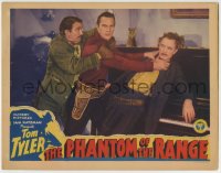 6m724 PHANTOM OF THE RANGE LC R1930s great close up of Tom Tyler fighting two bad guys at once!