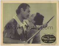 6m737 PRINCE OF THIEVES LC #5 1947 Jon Hall as Robin Hood kissing Patricia Morison as Maid Marian!