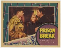 6m739 PRISON BREAK LC 1938 Barton MacLane & Glenda Farrell stare at Ward Bond w/gun in his jacket!
