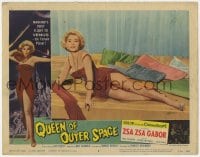 6m749 QUEEN OF OUTER SPACE LC #5 1958 best close portrait of sexy Zsa Zsa Gabor in skimpy dress!