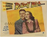 6m763 RIDING HIGH LC #8 1943 romantic smiling portrait of pretty Dorothy Lamour & Dick Powell!