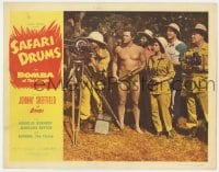 6m782 SAFARI DRUMS LC 1953 Johnny Sheffield as Bomba the Jungle Boy with exploration crew!