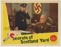6m803 SECRETS OF SCOTLAND YARD LC 1944 great image of Nazi on phone by war hero w/swastika on wall!