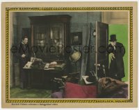 6m814 SHERLOCK HOLMES LC 1922 John Barrymore & Gustav von Seyffertitz as Professor Moriarty w/guns!