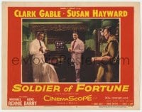 6m832 SOLDIER OF FORTUNE LC #2 1955 Clark Gable with Michael Rennie & Alexander D'Arcy!