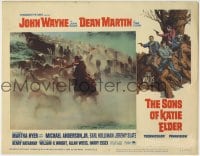 6m839 SONS OF KATIE ELDER LC #2 1965 John Wayne on horseback leads charge of wild horses!