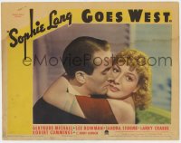 6m842 SOPHIE LANG GOES WEST LC 1937 romantic close up of pretty Gertrude Michael & Lee Bowman!