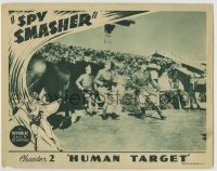 6m853 SPY SMASHER chapter 2 LC 1942 great border art of the Whiz Comics super hero, Human Target!