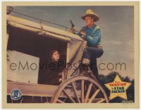 6m860 STAR PACKER LC R1930s John Wayne with gun drawn on back of stagecoach protecting girl, rare!