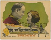 6m871 SUNDOWN LC 1924 pretty Bessie Love thought she hated cowboy Roy Stewart, but she can't!
