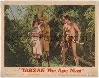 6m891 TARZAN THE APE MAN LC #6 R1954 Johnny Weismuller with knife saves Maureen O'Sullivan!