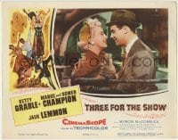 6m910 THREE FOR THE SHOW LC 1954 romantic close up of Betty Grable & Jack Lemmon!
