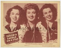 6m915 THROW A SADDLE ON A STAR LC 1946 the lovely Dinning Sisters sing your favorite numbers!