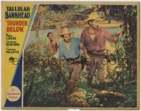 6m916 THUNDER BELOW LC 1932 close up of Charles Bickford & Paul Lukas exploring tropical jungle!