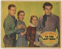 6m922 TO THE LAST MAN LC 1933 Buster Crabbe & Barton MacLane protect Esther Ralston & Gail Patrick!