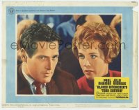 6m930 TORN CURTAIN LC #3 1966 best close up of Paul Newman & Julie Andrews, Alfred Hitchcock!