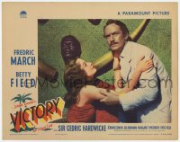 6m951 VICTORY LC 1940 sexy Betty Field begs Fredric March by severed head & tusks on the wall!